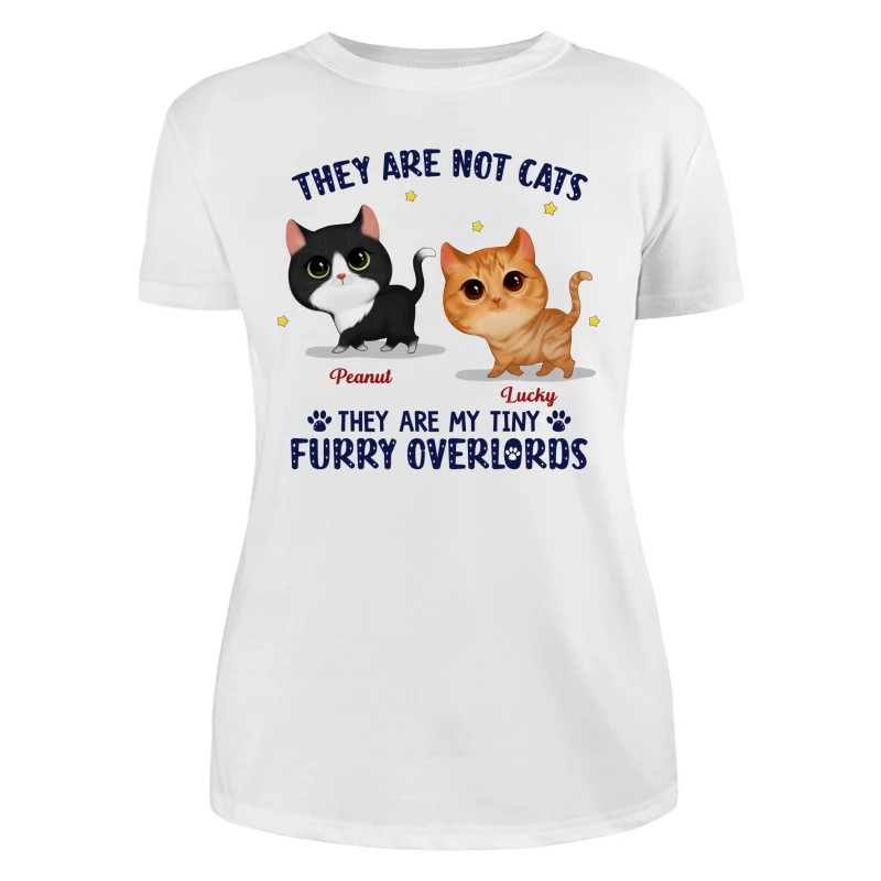 They Are My Tiny Furry Overlords Watercolor Cute Walking Cats Personalized Shirt - Image 9
