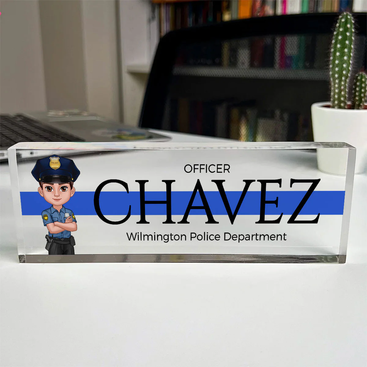 Law Enforcement Personalized Acrylic Desk Name Plate, Appreciation Gift For Police Officers, Sheriff, Deputy Sheriff - Image 5