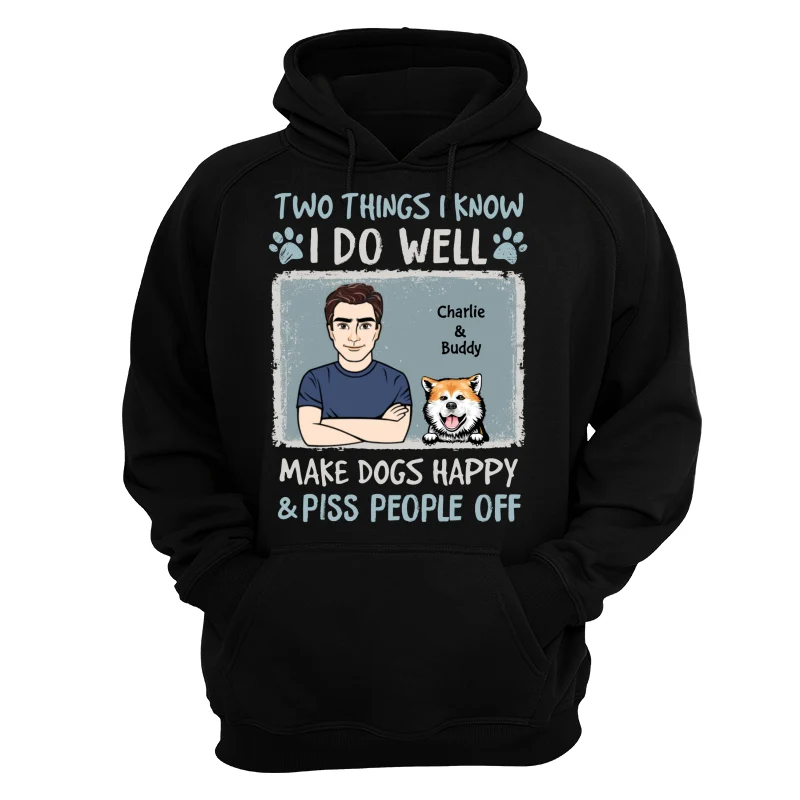 Things I Do Well Dog Lover Drizzle Color Frame Personalized Shirt - Image 13