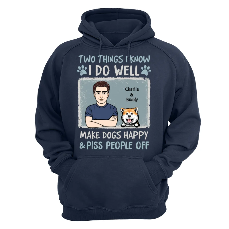 Things I Do Well Dog Lover Drizzle Color Frame Personalized Shirt - Image 14