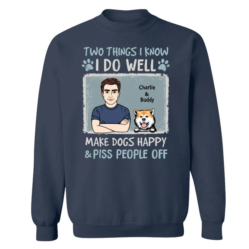 Things I Do Well Dog Lover Drizzle Color Frame Personalized Shirt - Image 17