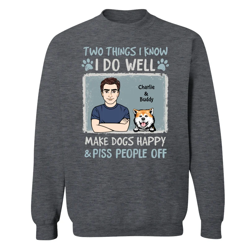 Things I Do Well Dog Lover Drizzle Color Frame Personalized Shirt - Image 18