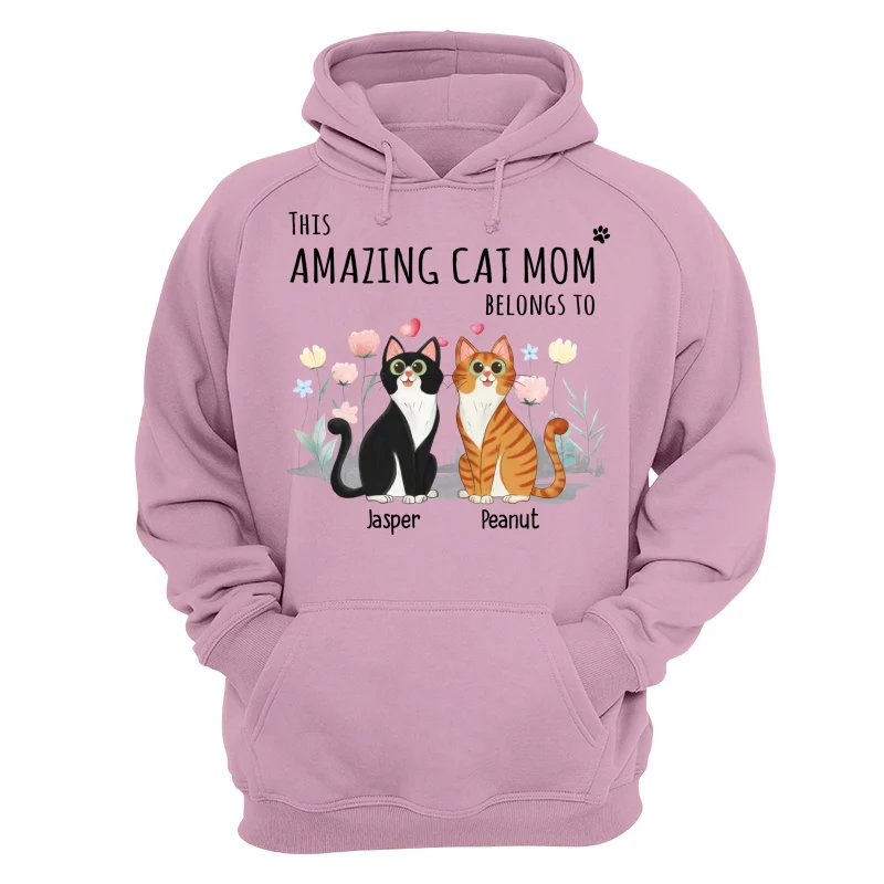 This Amazing Cat Mom Belongs To Cartoon Cat Sitting Flowers Personalized Shirt - Image 15