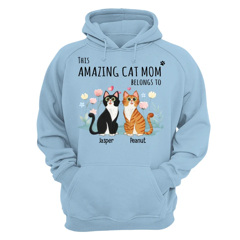 This Amazing Cat Mom Belongs To Cartoon Cat Sitting Flowers Personalized Shirt - Image 16