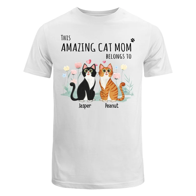 This Amazing Cat Mom Belongs To Cartoon Cat Sitting Flowers Personalized Shirt - Image 5