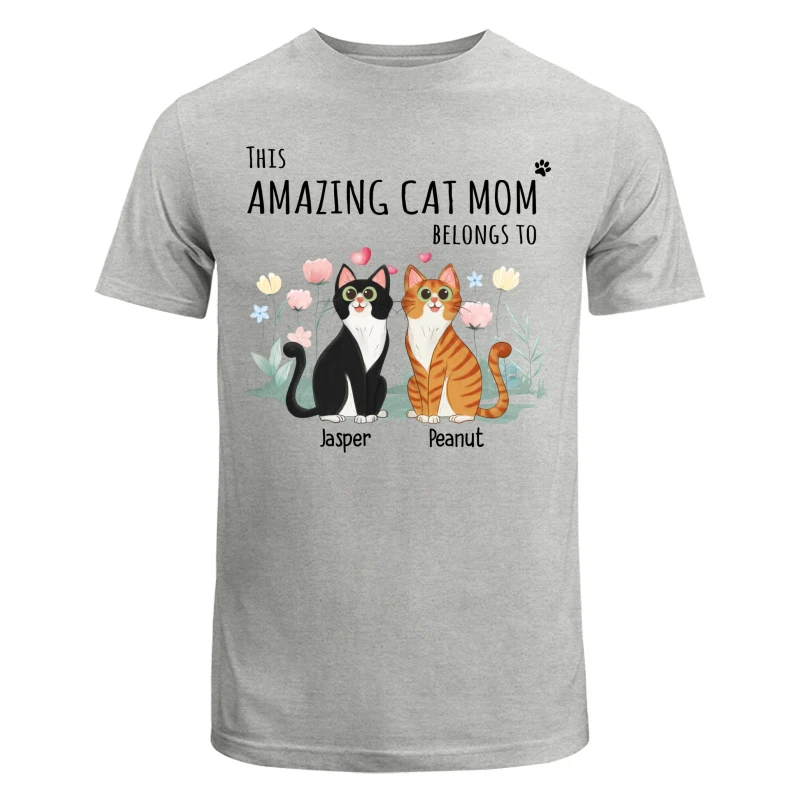 This Amazing Cat Mom Belongs To Cartoon Cat Sitting Flowers Personalized Shirt - Image 6