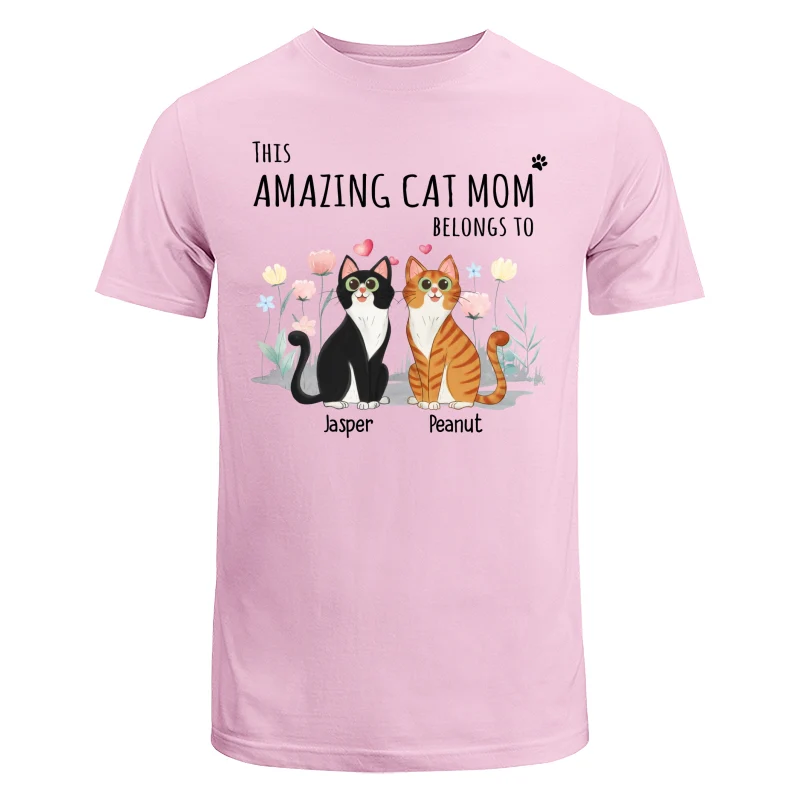 This Amazing Cat Mom Belongs To Cartoon Cat Sitting Flowers Personalized Shirt - Image 7