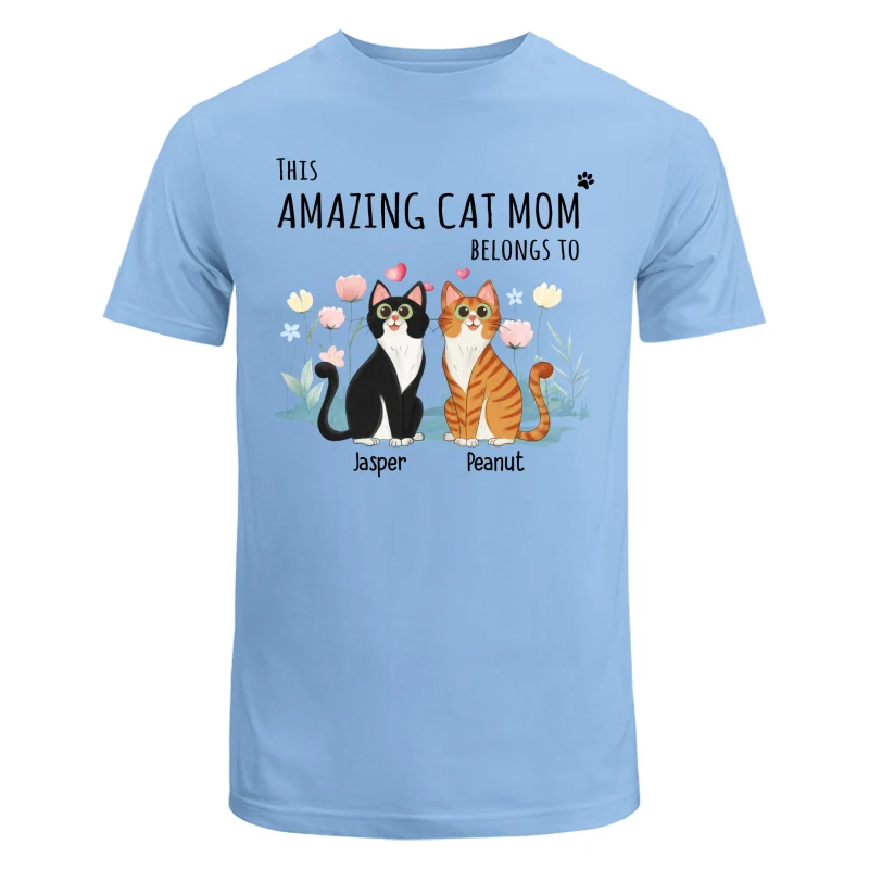 This Amazing Cat Mom Belongs To Cartoon Cat Sitting Flowers Personalized Shirt - Image 8