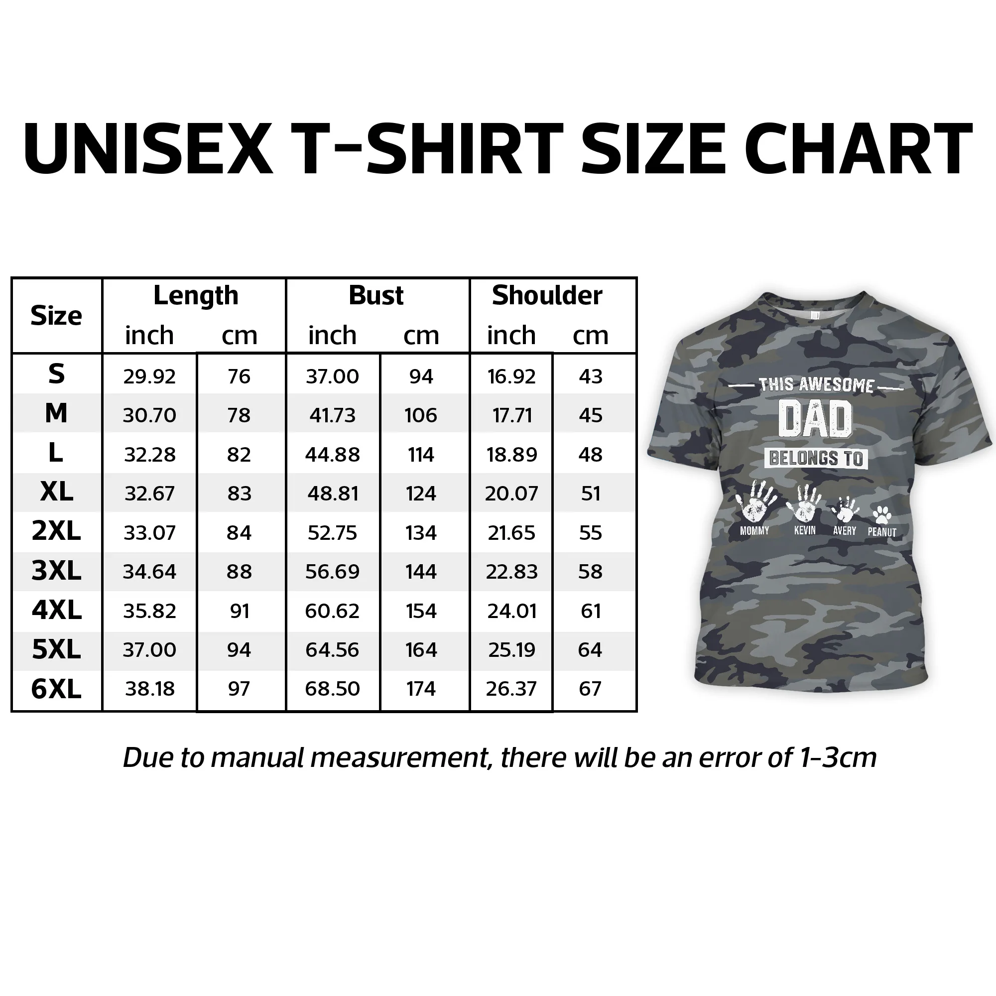 This Awesome Dad Grandpa Belongs To Hands Paws Camo Pattern - Personalized Shirt - Father's Day Gift For Husband, Dad, Grandpa - Image 9