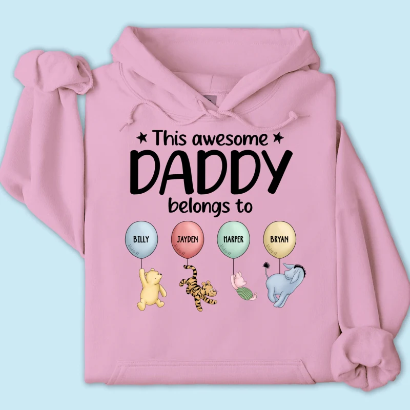 This Awesome Daddy Belongs To Cute Characters Personalized Shirt - Image 17