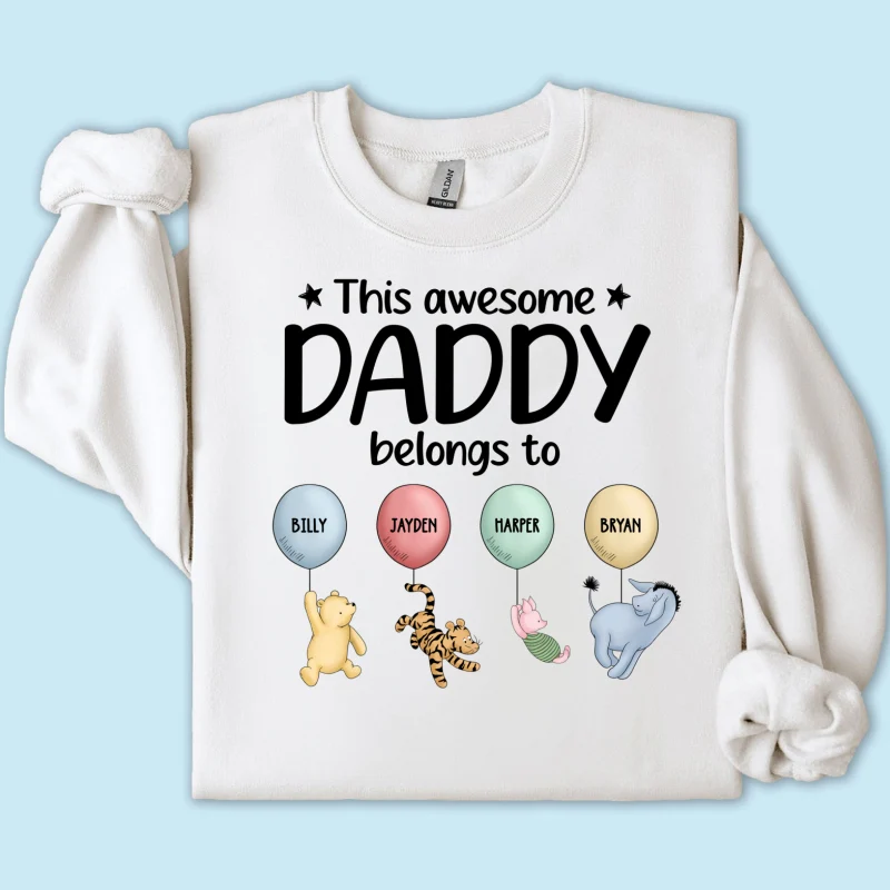 This Awesome Daddy Belongs To Cute Characters Personalized Shirt - Image 19