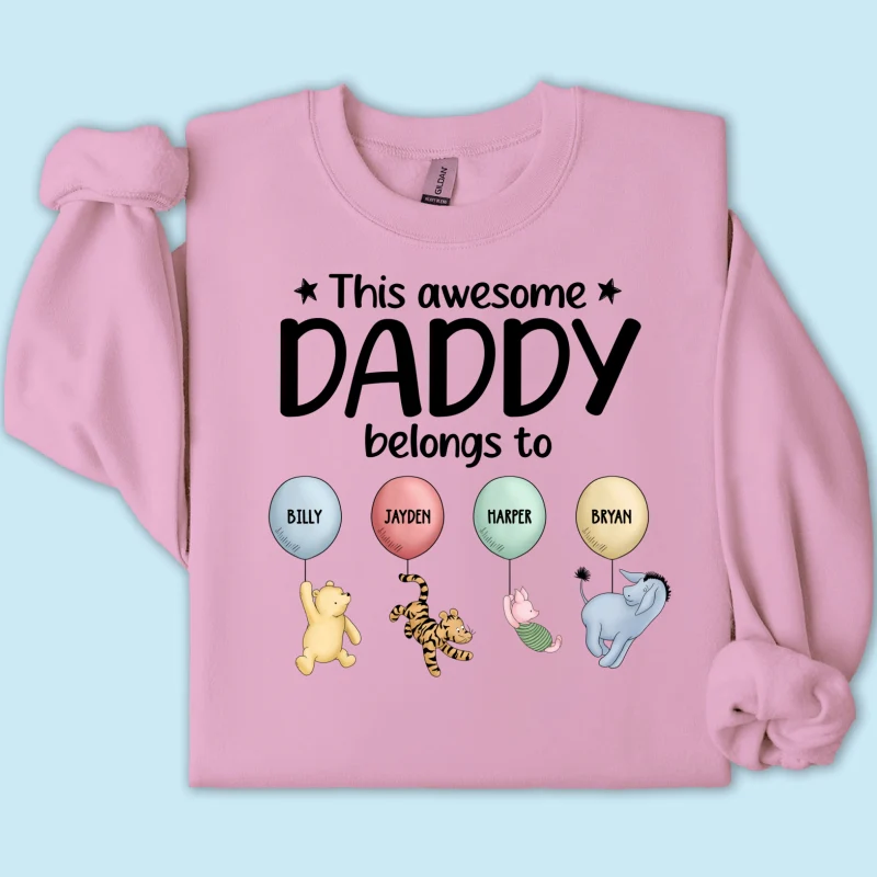 This Awesome Daddy Belongs To Cute Characters Personalized Shirt - Image 21