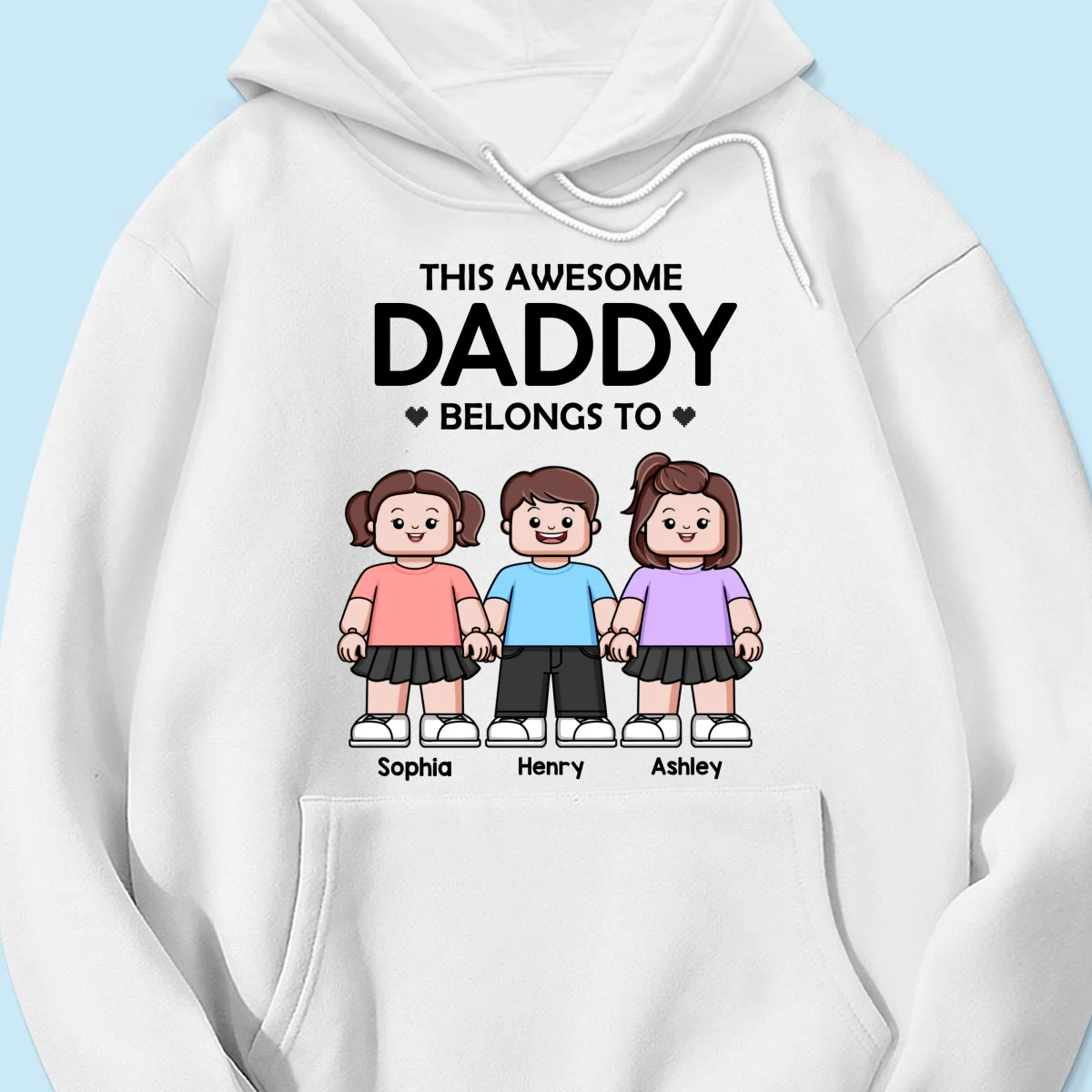 This Awesome Daddy Belongs To Kids Block Characters Personalized Shirt - Image 15