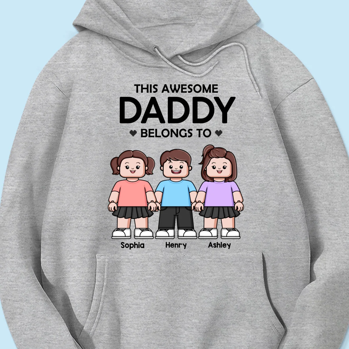 This Awesome Daddy Belongs To Kids Block Characters Personalized Shirt - Image 16