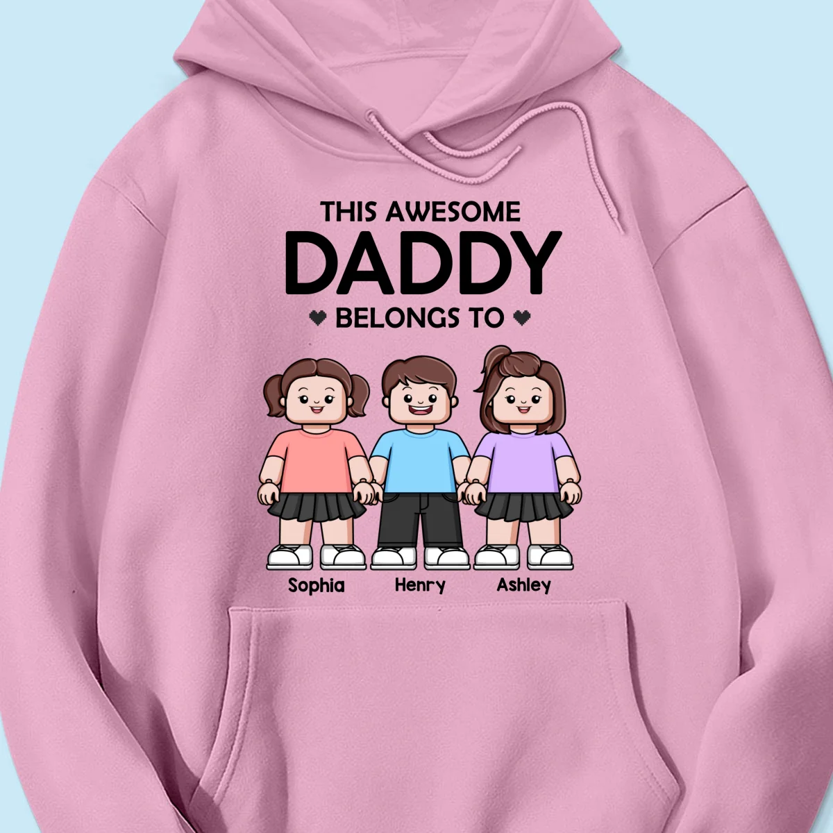 This Awesome Daddy Belongs To Kids Block Characters Personalized Shirt - Image 17
