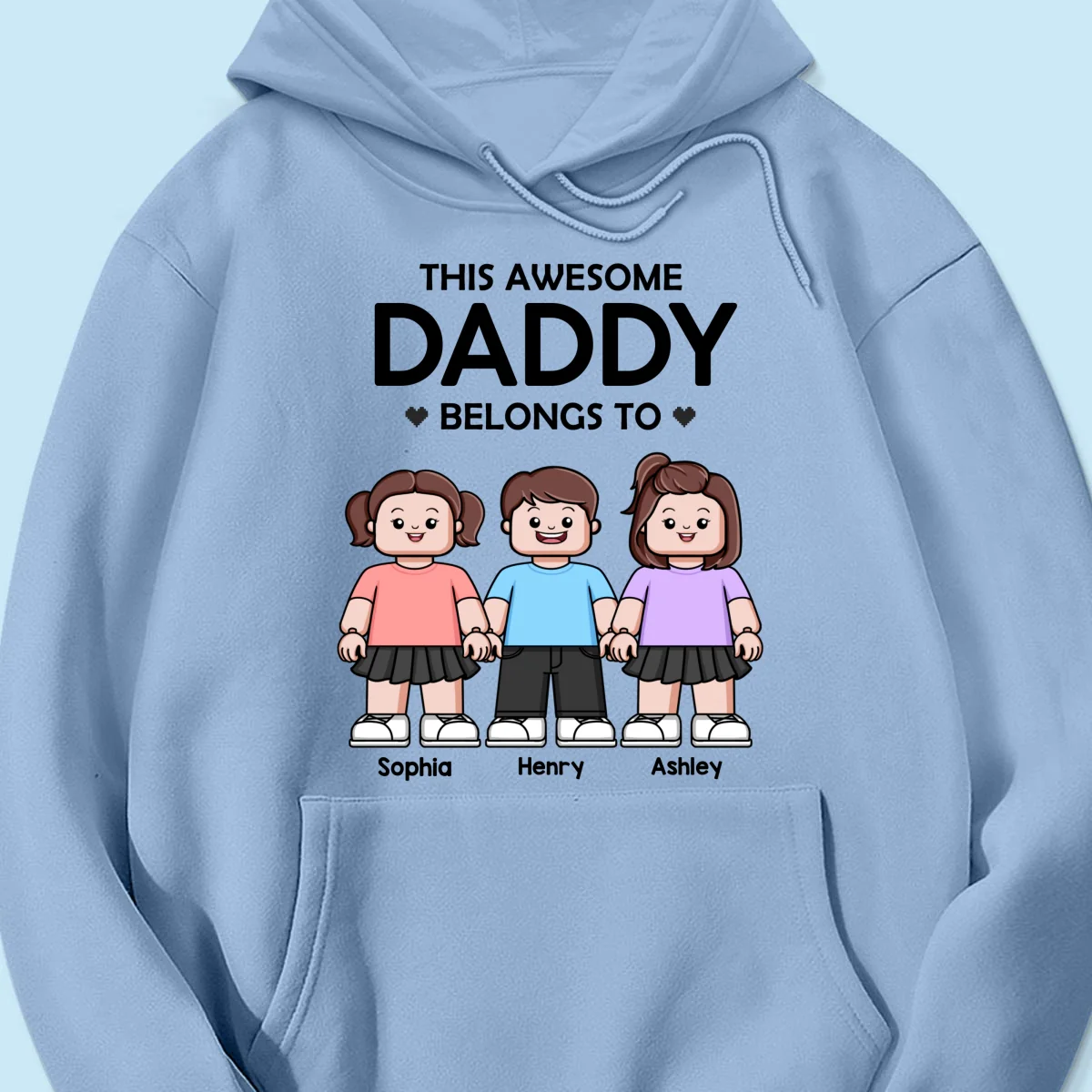 This Awesome Daddy Belongs To Kids Block Characters Personalized Shirt - Image 18