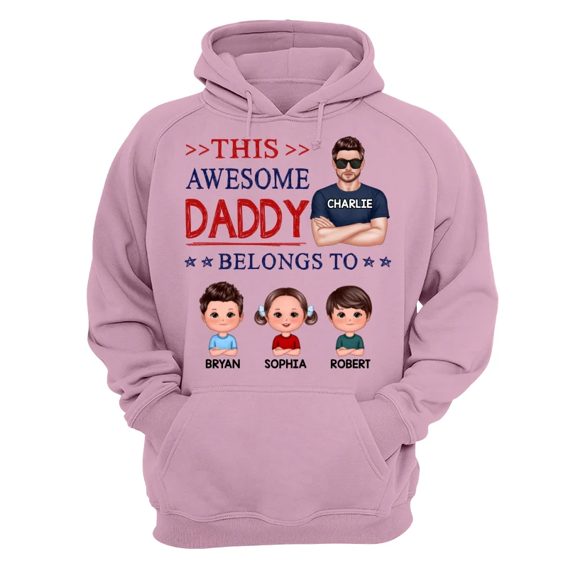 This Awesome Daddy Grandpa Belongs To Doll Cute Kids Personalized Shirt - Image 15