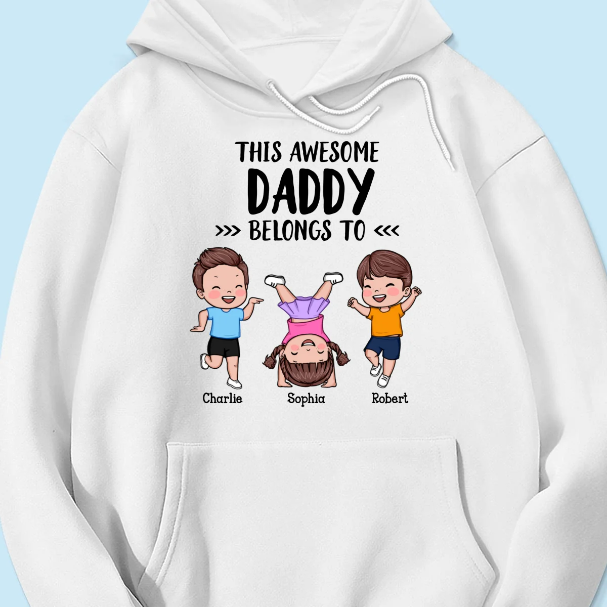 This Awesome Daddy Grandpa Belongs To Happy Kids Vector Personalized Shirt - Image 15