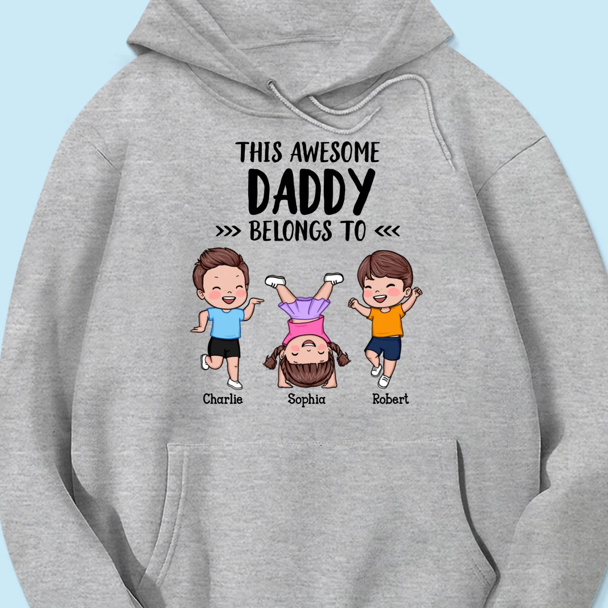 This Awesome Daddy Grandpa Belongs To Happy Kids Vector Personalized Shirt - Image 16