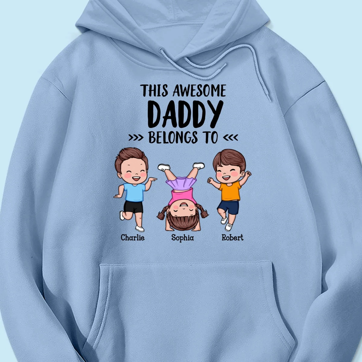 This Awesome Daddy Grandpa Belongs To Happy Kids Vector Personalized Shirt - Image 18