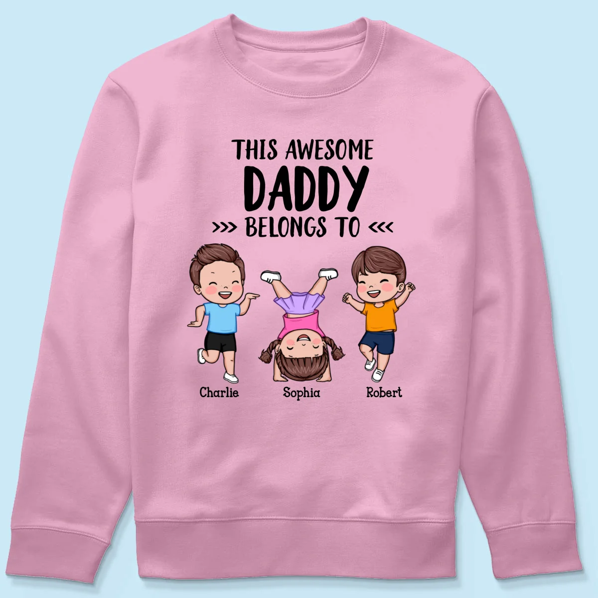 This Awesome Daddy Grandpa Belongs To Happy Kids Vector Personalized Shirt - Image 21