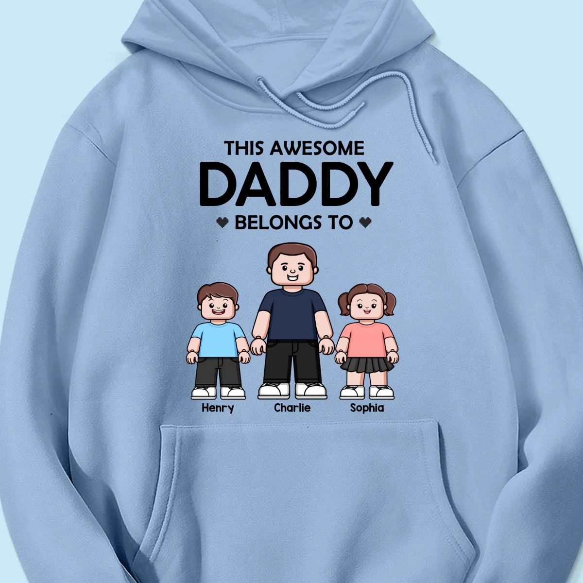 This Daddy Belongs To Kids Block Characters Personalized Shirt - Image 18