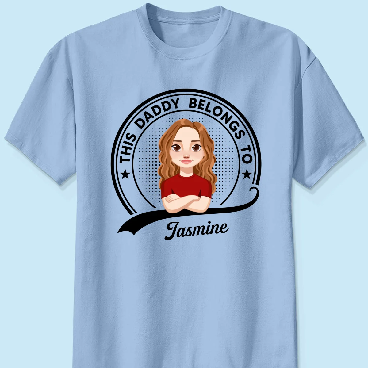 This Daddy Belongs To Retro Circle Personalized Shirt - Image 10