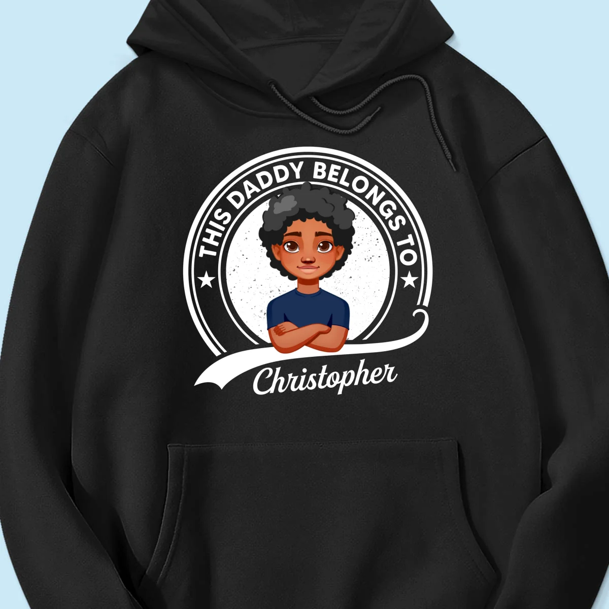 This Daddy Belongs To Retro Circle Personalized Shirt (Dark Color) - Image 13