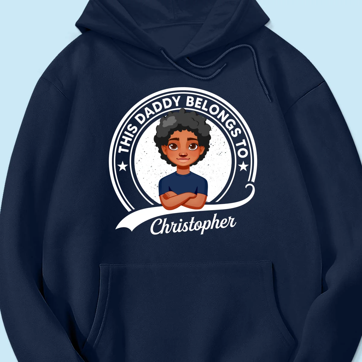 This Daddy Belongs To Retro Circle Personalized Shirt (Dark Color) - Image 14