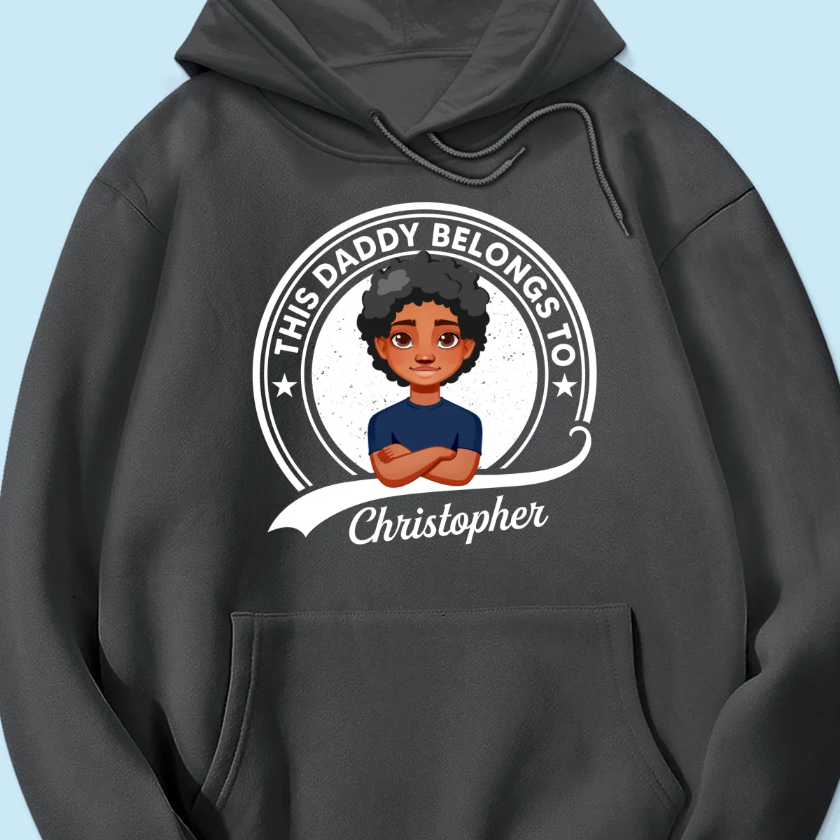 This Daddy Belongs To Retro Circle Personalized Shirt (Dark Color) - Image 15