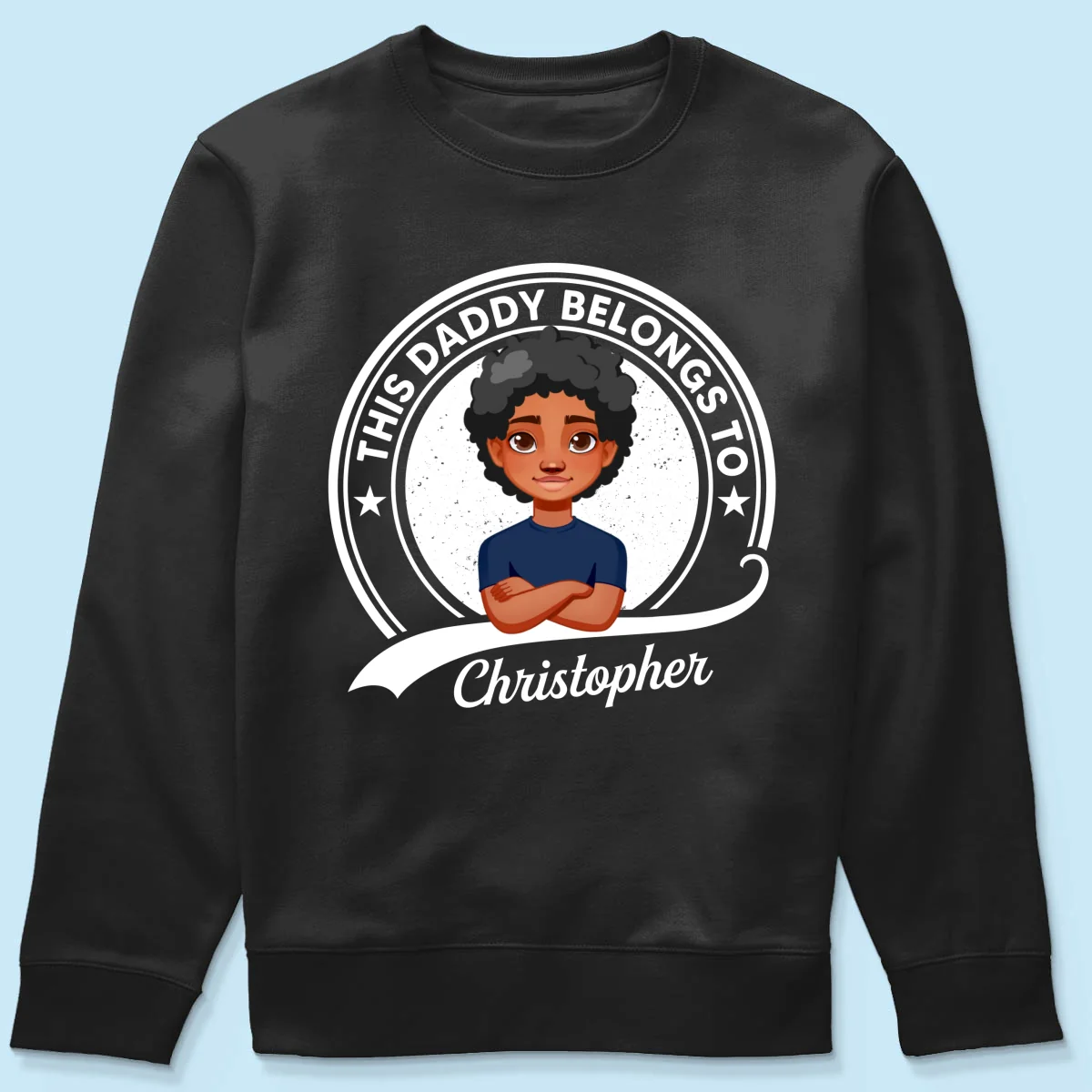 This Daddy Belongs To Retro Circle Personalized Shirt (Dark Color) - Image 16