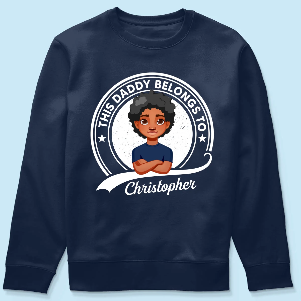 This Daddy Belongs To Retro Circle Personalized Shirt (Dark Color) - Image 17