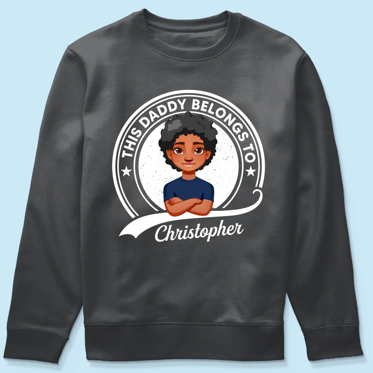 This Daddy Belongs To Retro Circle Personalized Shirt (Dark Color) - Image 18
