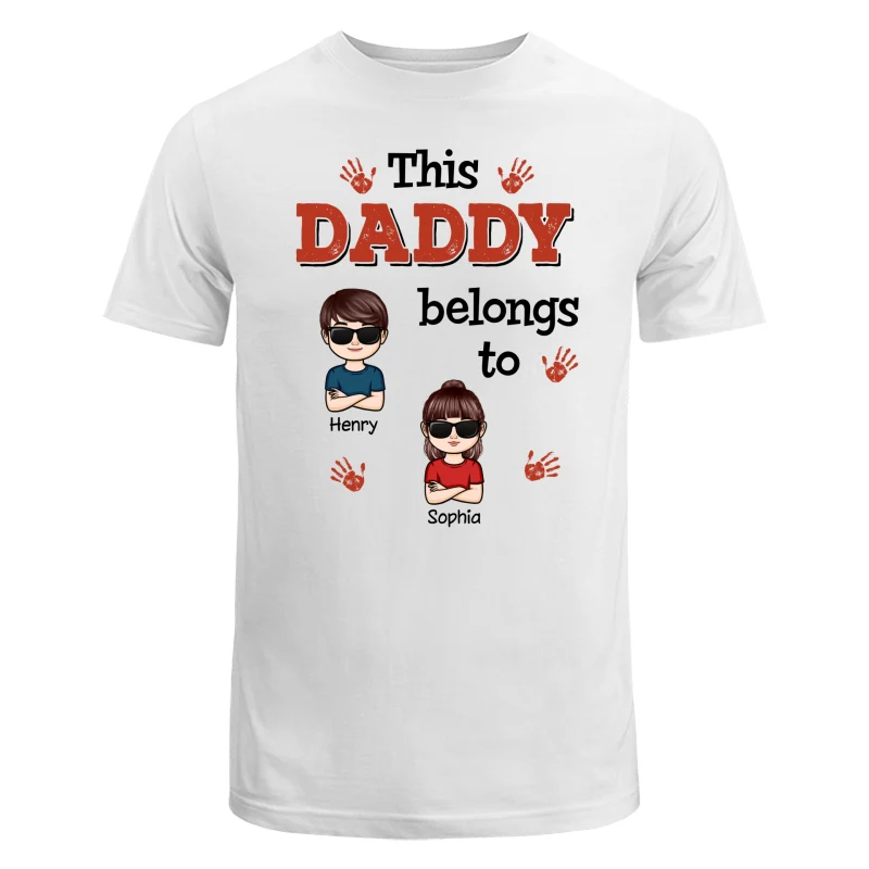 This Daddy Grandpa Belongs To Crossed Arm Kids Personalized Shirt - Image 5