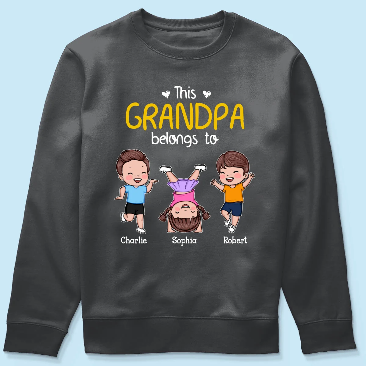 This Daddy Grandpa Belongs To Happy Kids Vector Personalized Shirt - Image 23