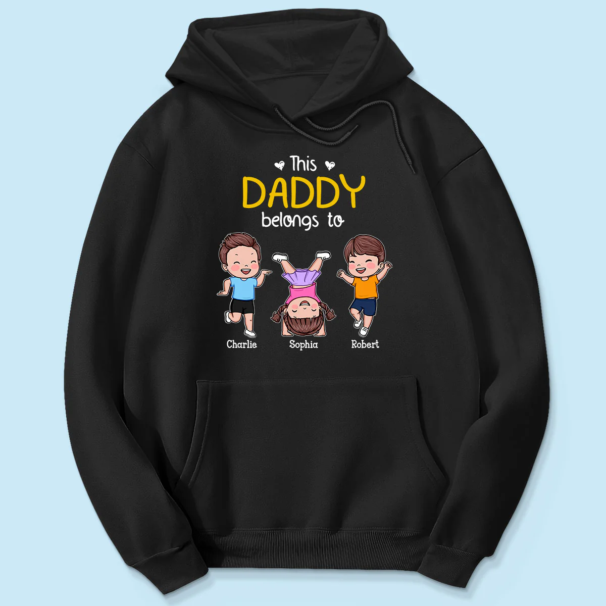 This Daddy Grandpa Belongs To Happy Kids Vector Personalized Shirt - Image 5