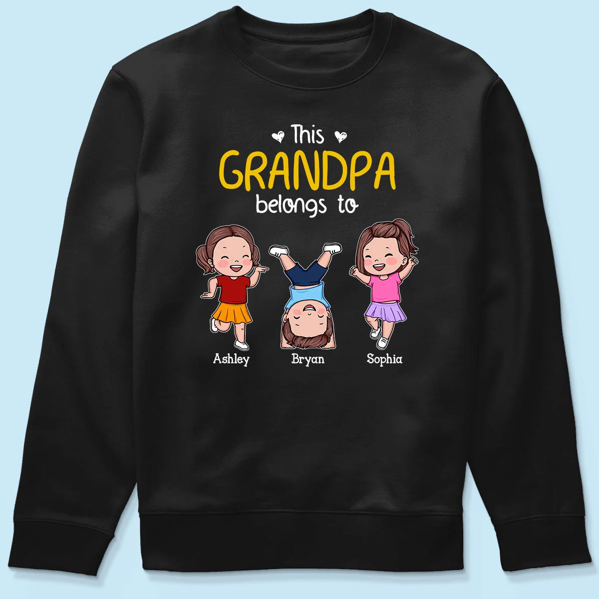 This Daddy Grandpa Belongs To Happy Kids Vector Personalized Shirt - Image 6