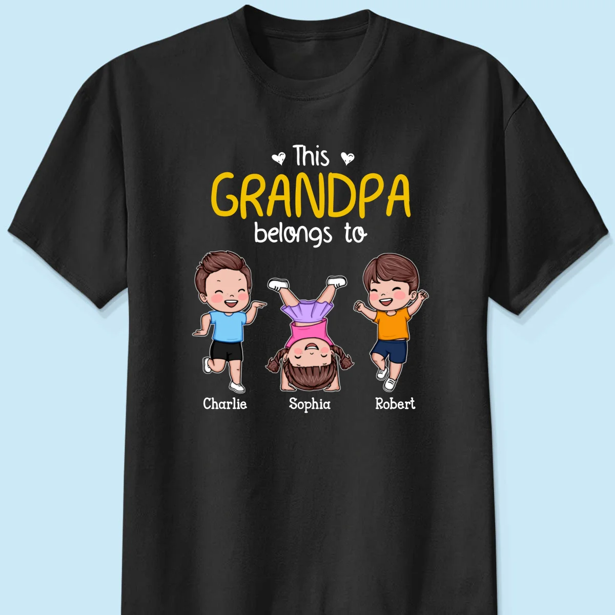 This Daddy Grandpa Belongs To Happy Kids Vector Personalized Shirt - Image 7