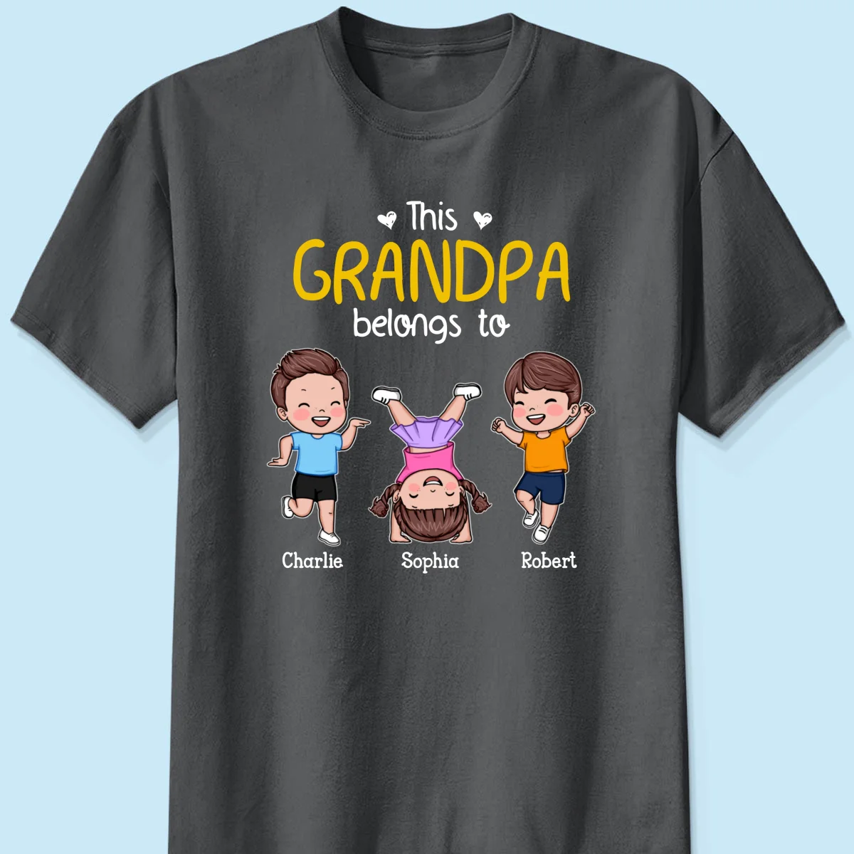 This Daddy Grandpa Belongs To Happy Kids Vector Personalized Shirt - Image 9
