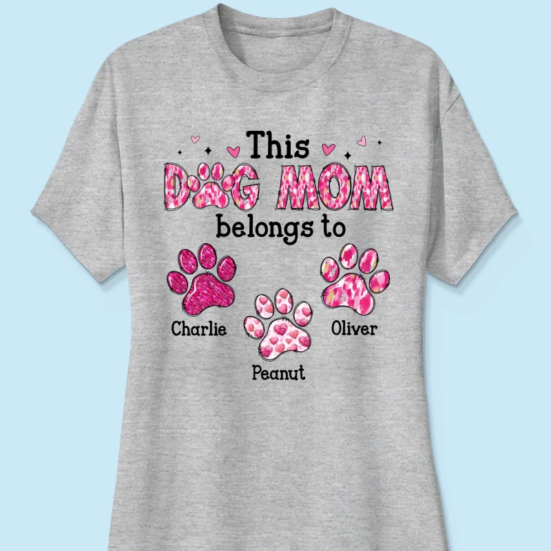 This Dog Mom Belongs To Personalized Shirt, Gift For Dog Lovers, Dog Moms - Image 12