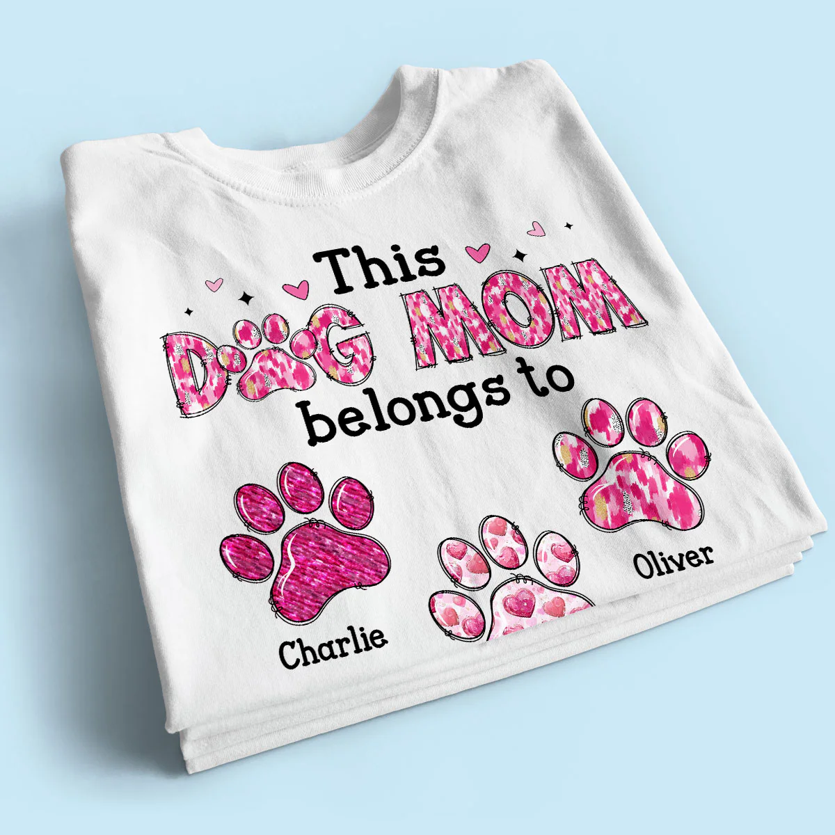 This Dog Mom Belongs To Personalized Shirt, Gift For Dog Lovers, Dog Moms - Image 2
