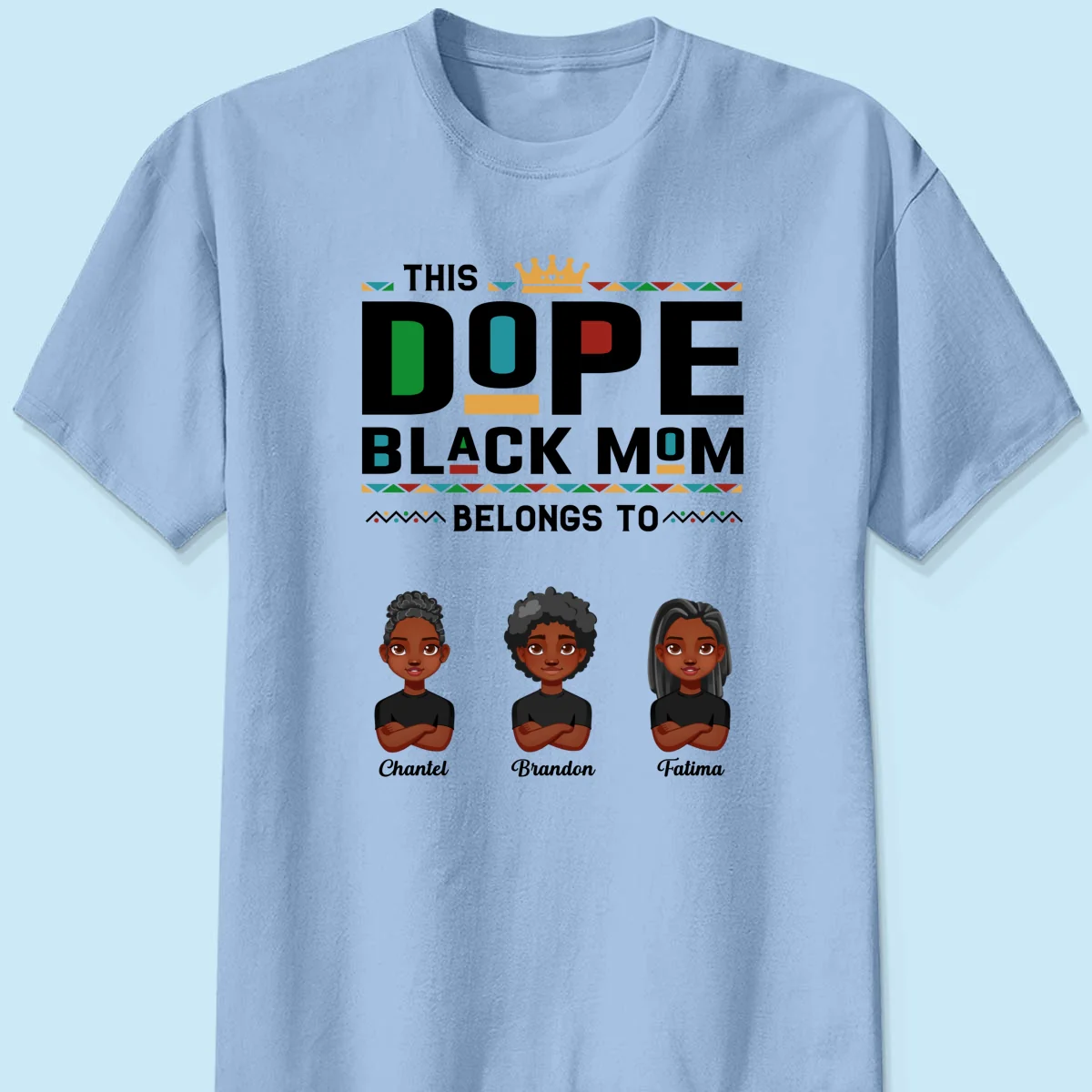 This Dope Black Mom Dad Belongs To Cute Vector Kids Personalized Shirt - Image 10
