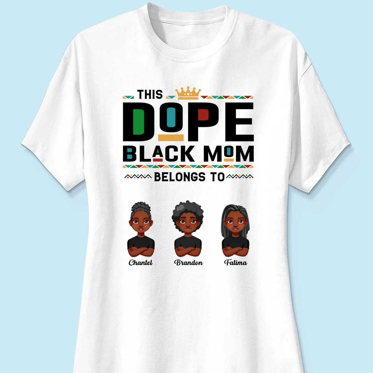 This Dope Black Mom Dad Belongs To Cute Vector Kids Personalized Shirt - Image 11