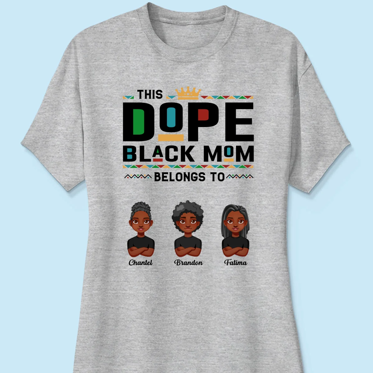 This Dope Black Mom Dad Belongs To Cute Vector Kids Personalized Shirt - Image 12