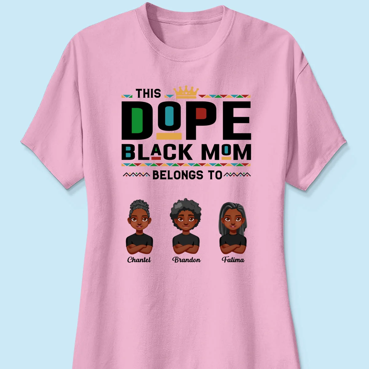 This Dope Black Mom Dad Belongs To Cute Vector Kids Personalized Shirt - Image 13