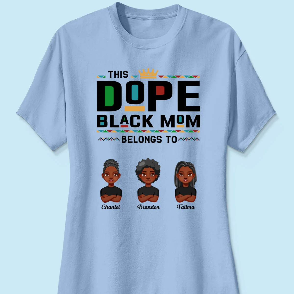 This Dope Black Mom Dad Belongs To Cute Vector Kids Personalized Shirt - Image 14