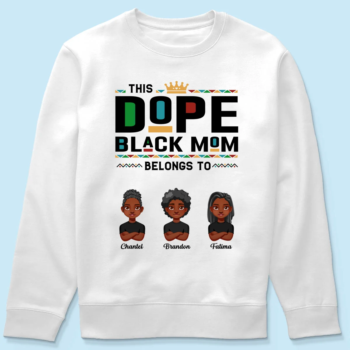 This Dope Black Mom Dad Belongs To Cute Vector Kids Personalized Shirt - Image 19