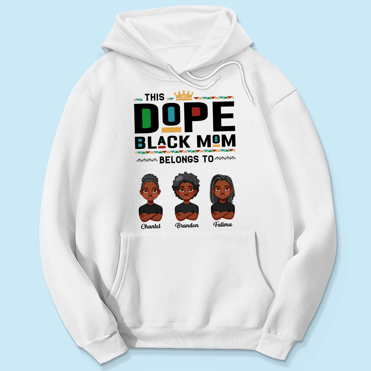 This Dope Black Mom Dad Belongs To Cute Vector Kids Personalized Shirt - Image 5