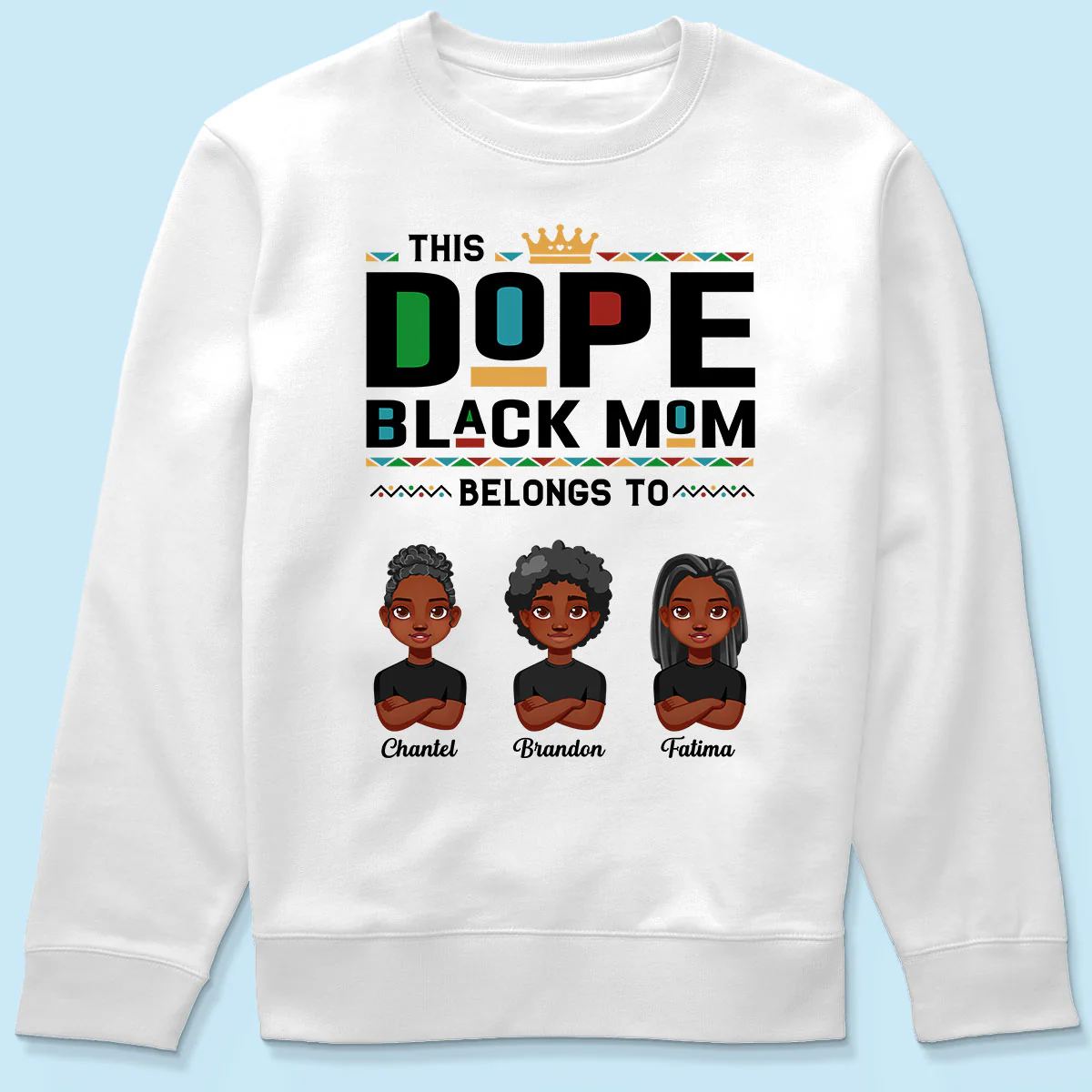 This Dope Black Mom Dad Belongs To Cute Vector Kids Personalized Shirt - Image 6