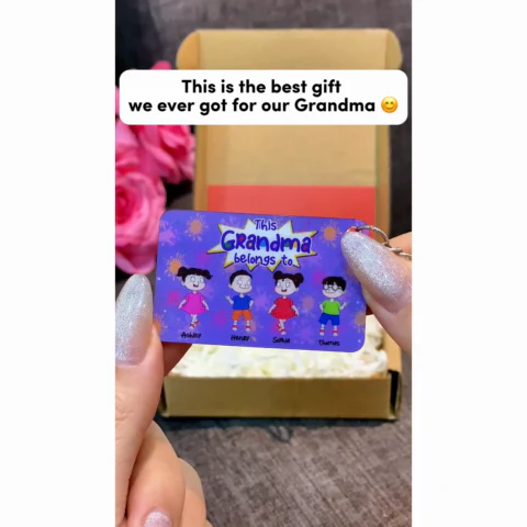 This Grandma Belong To Adorable Kids Personalized Keychain, Gift For Grandma - Image 2